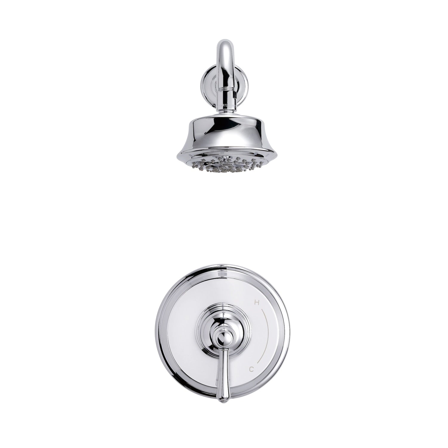 Danze by Gerber Opulence 1H Shower Only Trim Kit and Treysta Cartridge w/ 5 Function Showerhead 1.75gpm