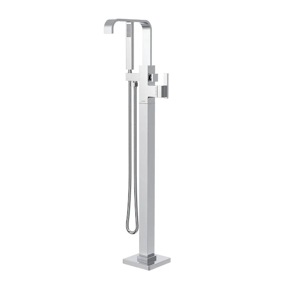 Danze by Gerber Square Floor Mount Tub Filler Trim Kit with Rectangular Handshower 1.75gpm by Danze