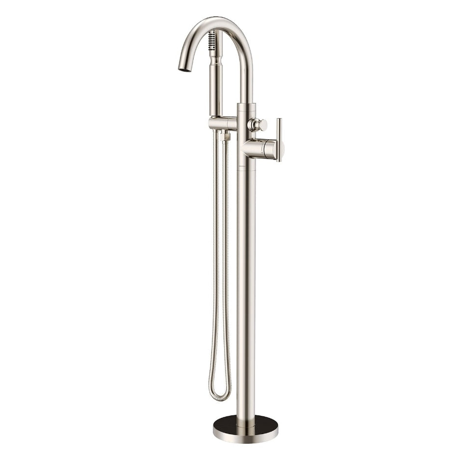 Danze by Gerber Contemporary Floor Mount Tub Filler Trim Kit with Showerstick Handshower 1.75gpm