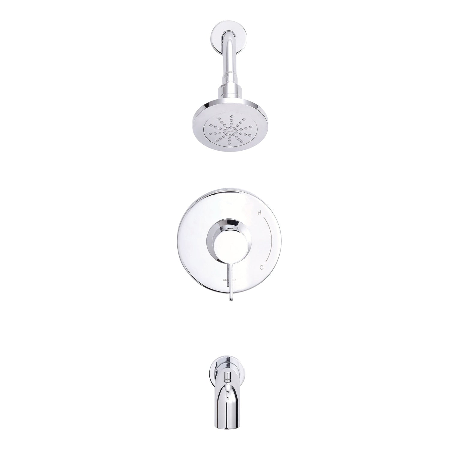 Danze by Gerber Amalfi 1H Tub and Shower Trim Kit w/Diverter on Spout and Treysta Cartridge 1.75gpm