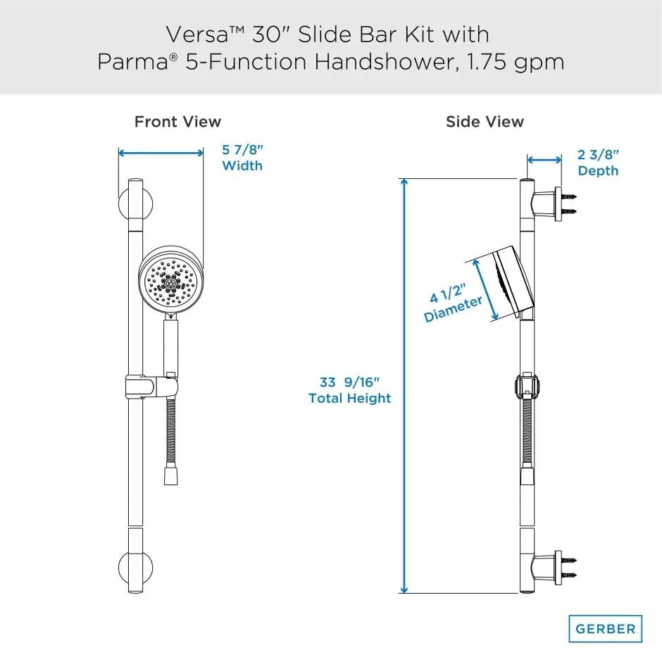 slide bar assembly dimension