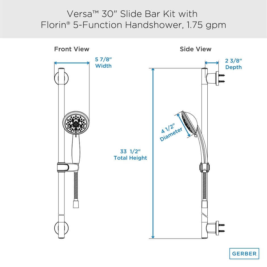 slide bar assembly dimension