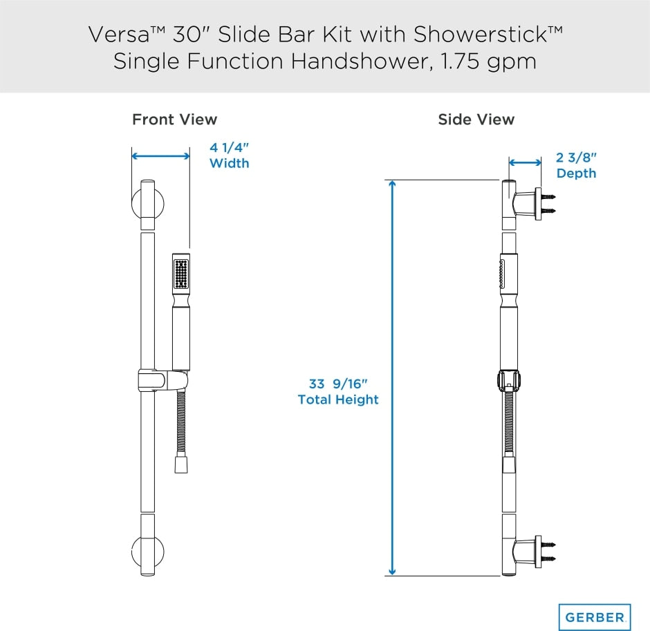 slide bar assembly dimension