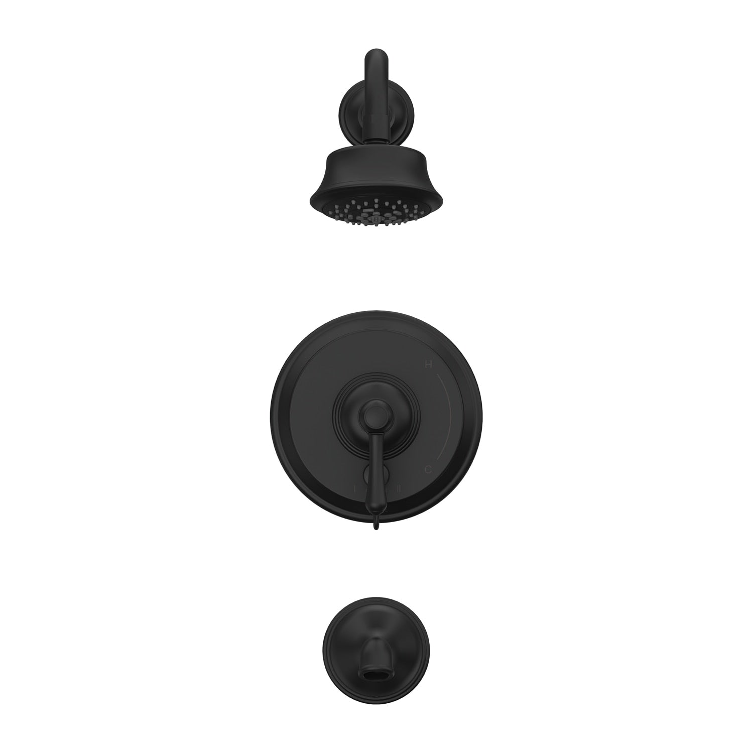 Danze by Gerber Opulence 1H Tub and Shower Trim Kit and Treysta Cartridge w/ Diverter on Valve and 5 Function Showerhead 1.75gpm