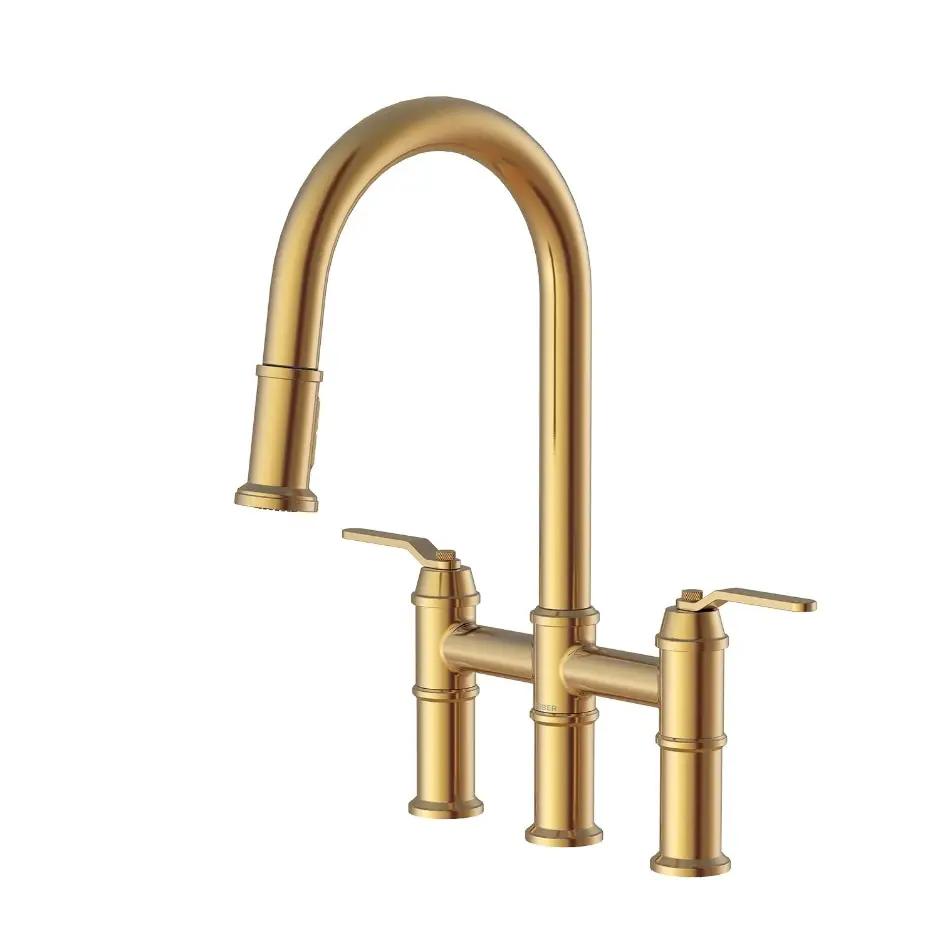 Danze by Gerber Kinzie 2H Bridge Pull-Down Kitchen Faucet 1.75gpm by Danze