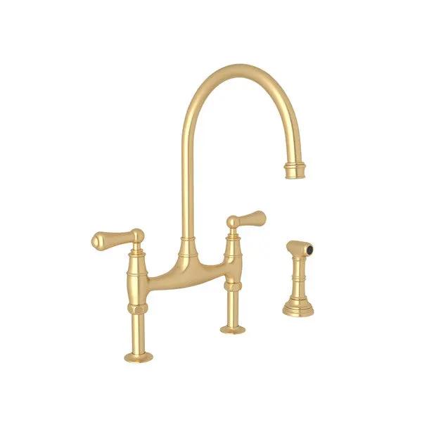 Rohl Georgian Era Bridge Kitchen Faucet with Side Spray by Rohl