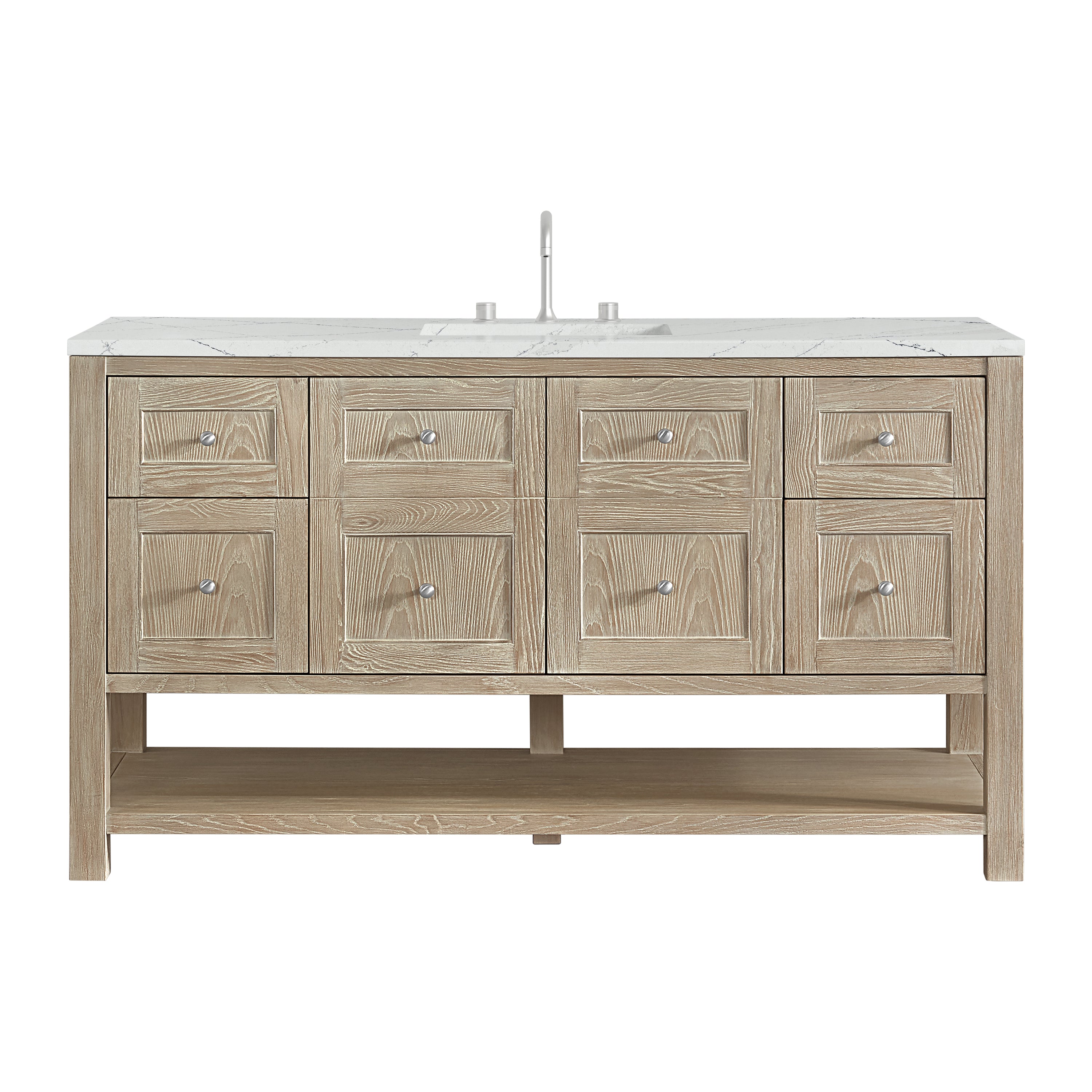 James Martin Vanities Breckenridge 60" Single Vanity - Whitewashed Oak