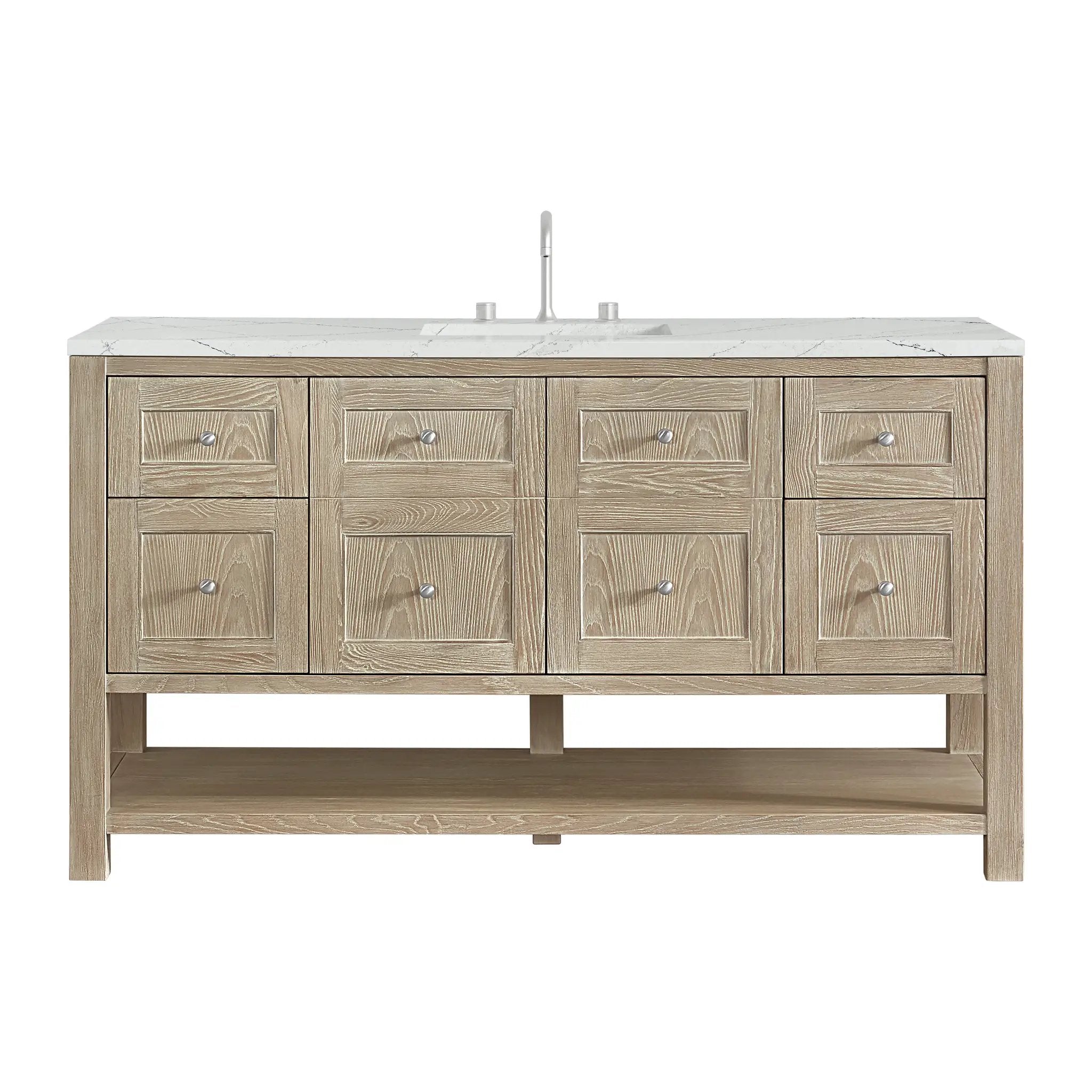 James Martin Breckenridge 60" Single Vanity Set - Whitewashed Oak by James Martin Vanities
