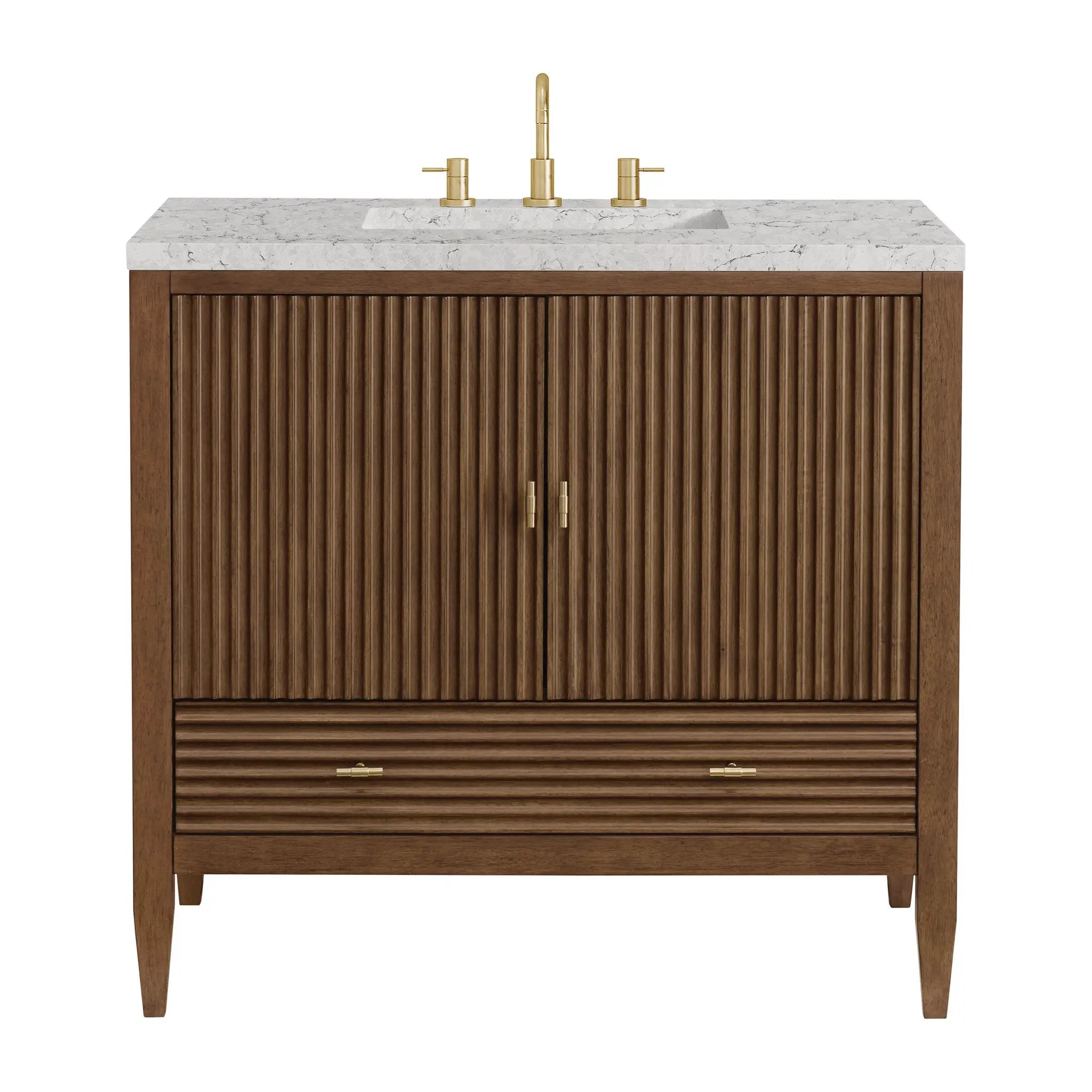 James Martin Myrrin 36" Vanity Set - Mid Century Walnut by James Martin Vanities