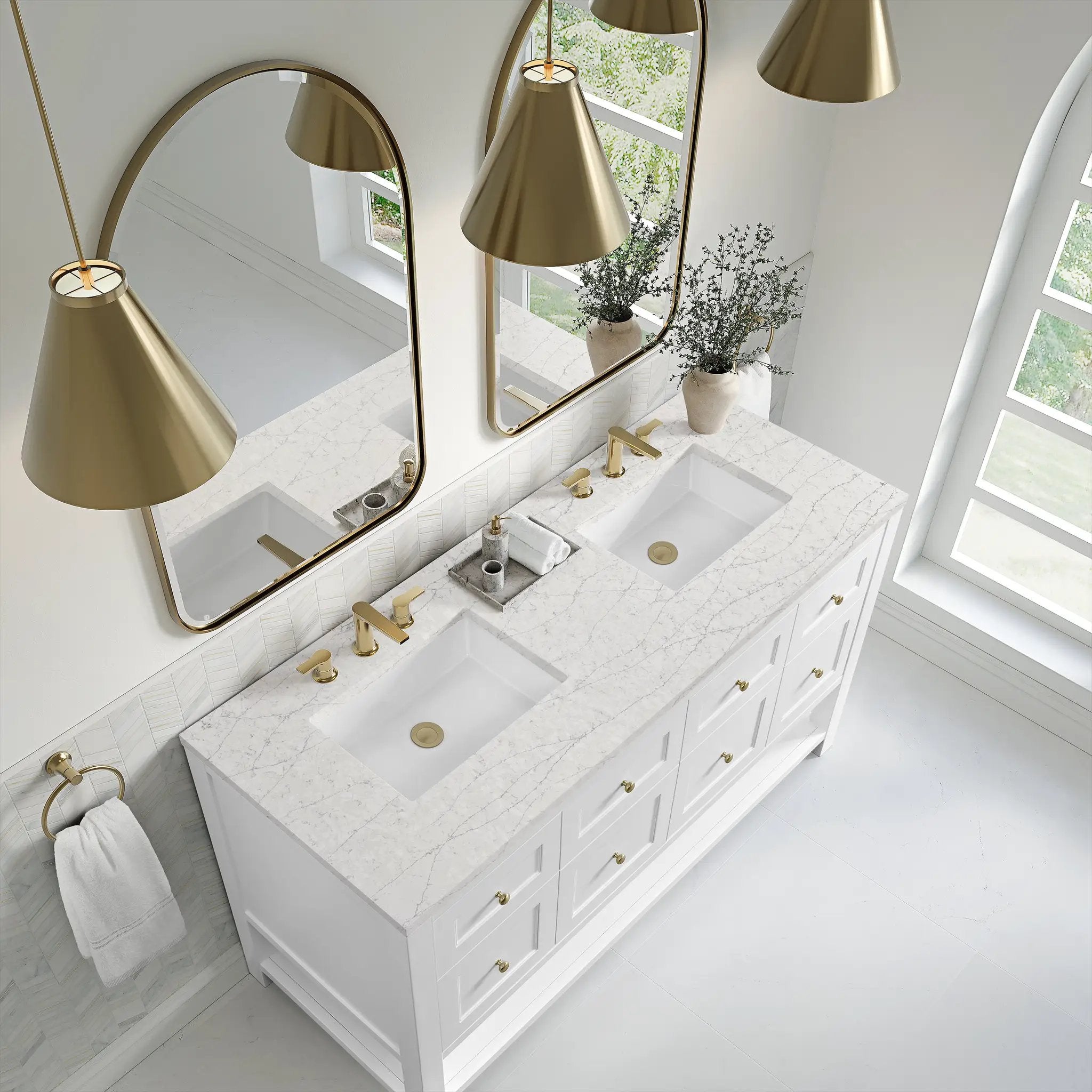 bright white vanity