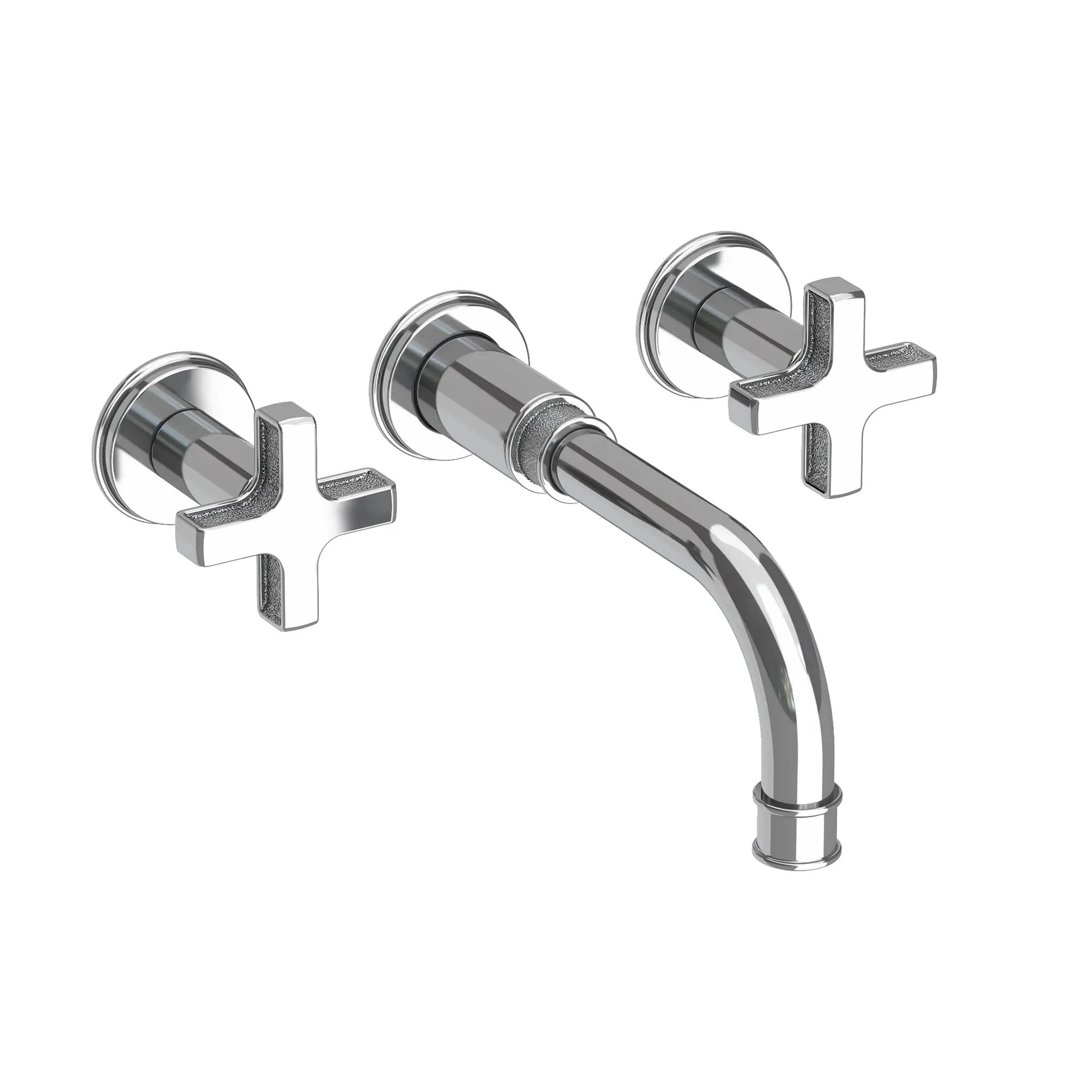 polished chrome lavatory faucet