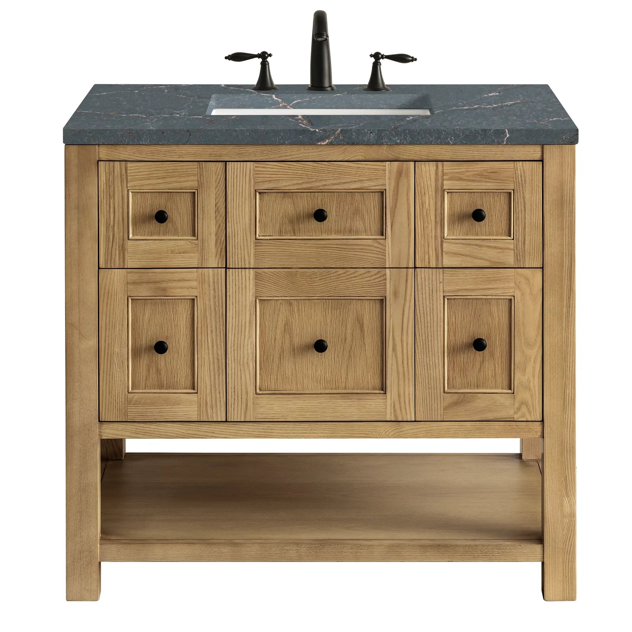 James Martin Breckenridge 36" Single Vanity Set - Light Natural Oak by James Martin Vanities
