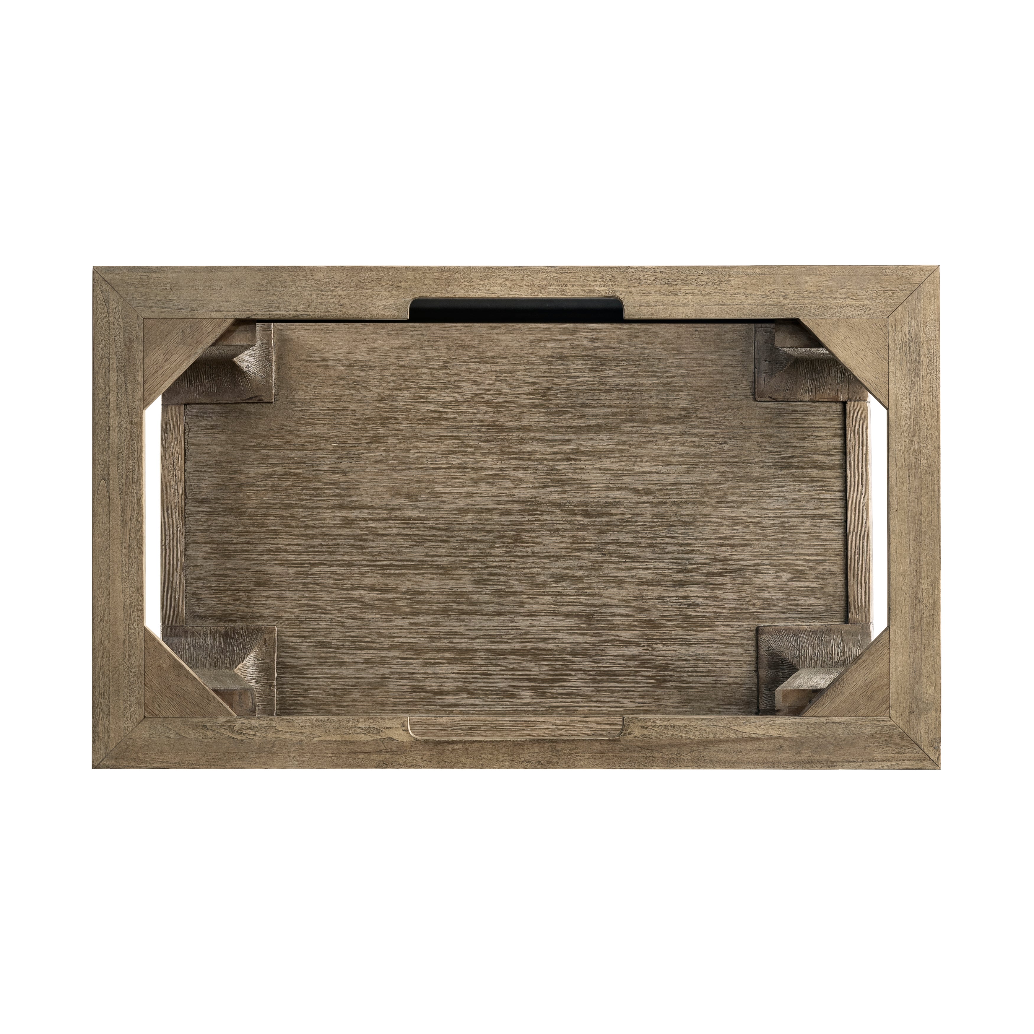 weathered timber sink console