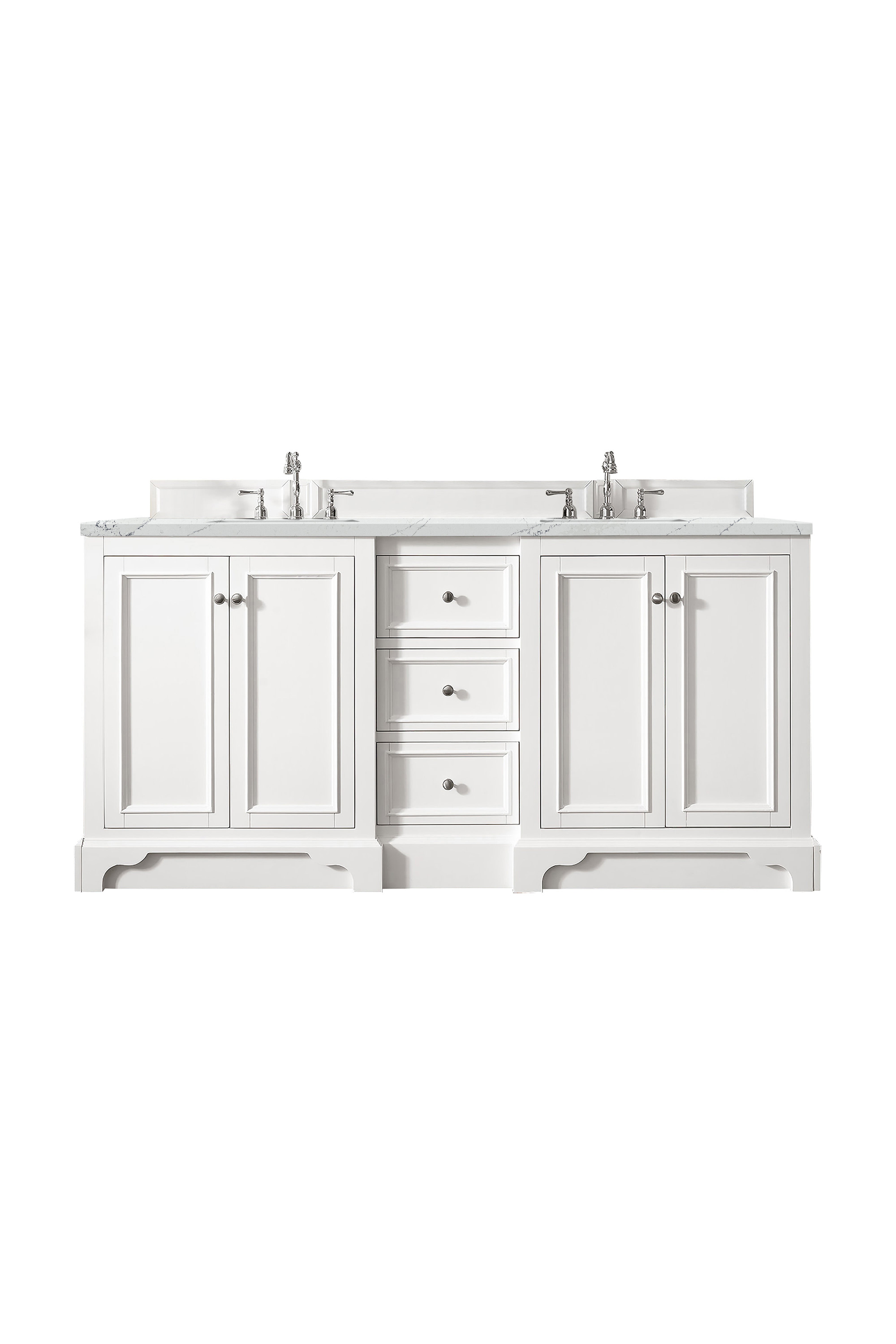 James Martin De Soto 72" Double Vanity Set - Bright White