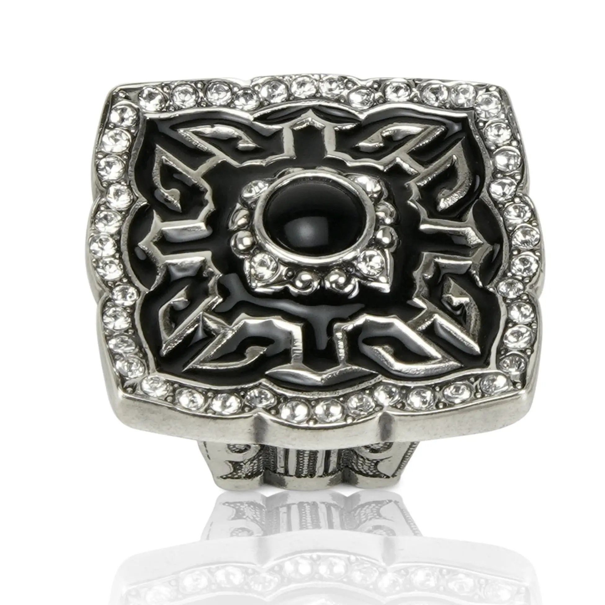 burnish silver knob