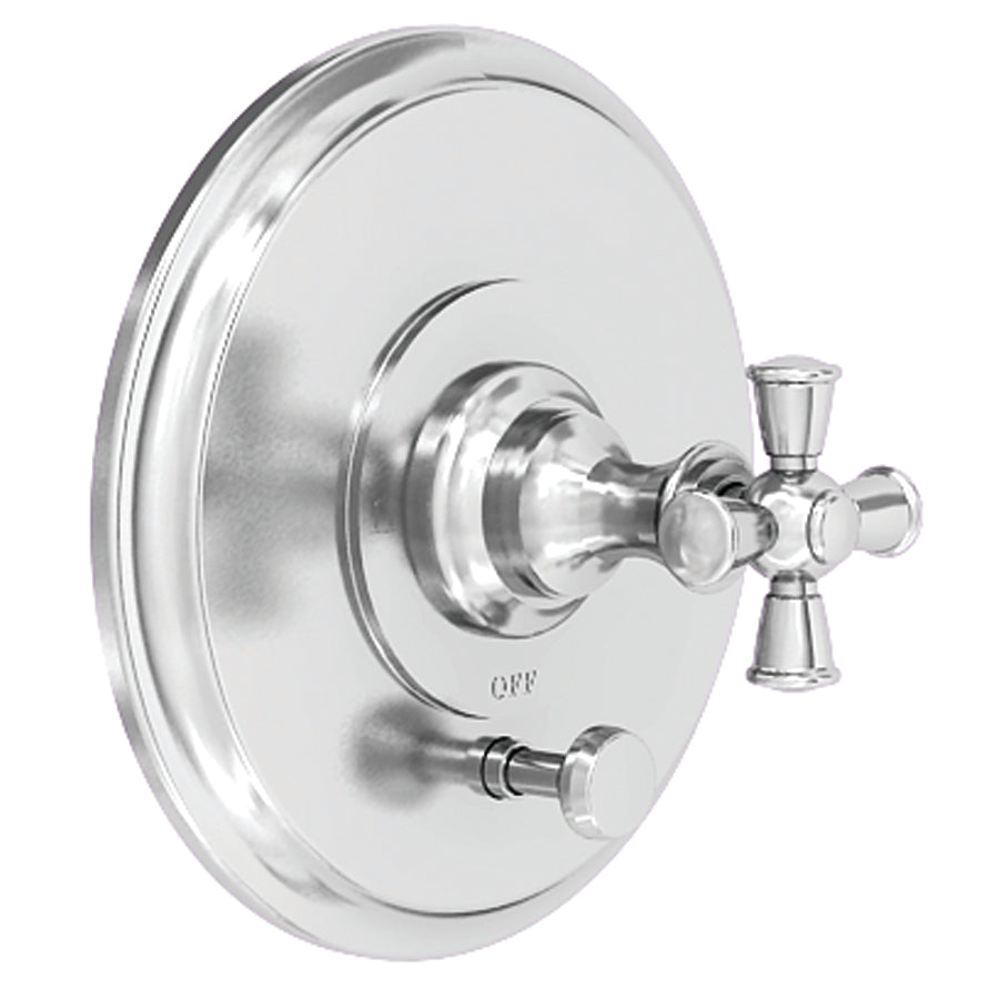 polished chrome shower diverter plate