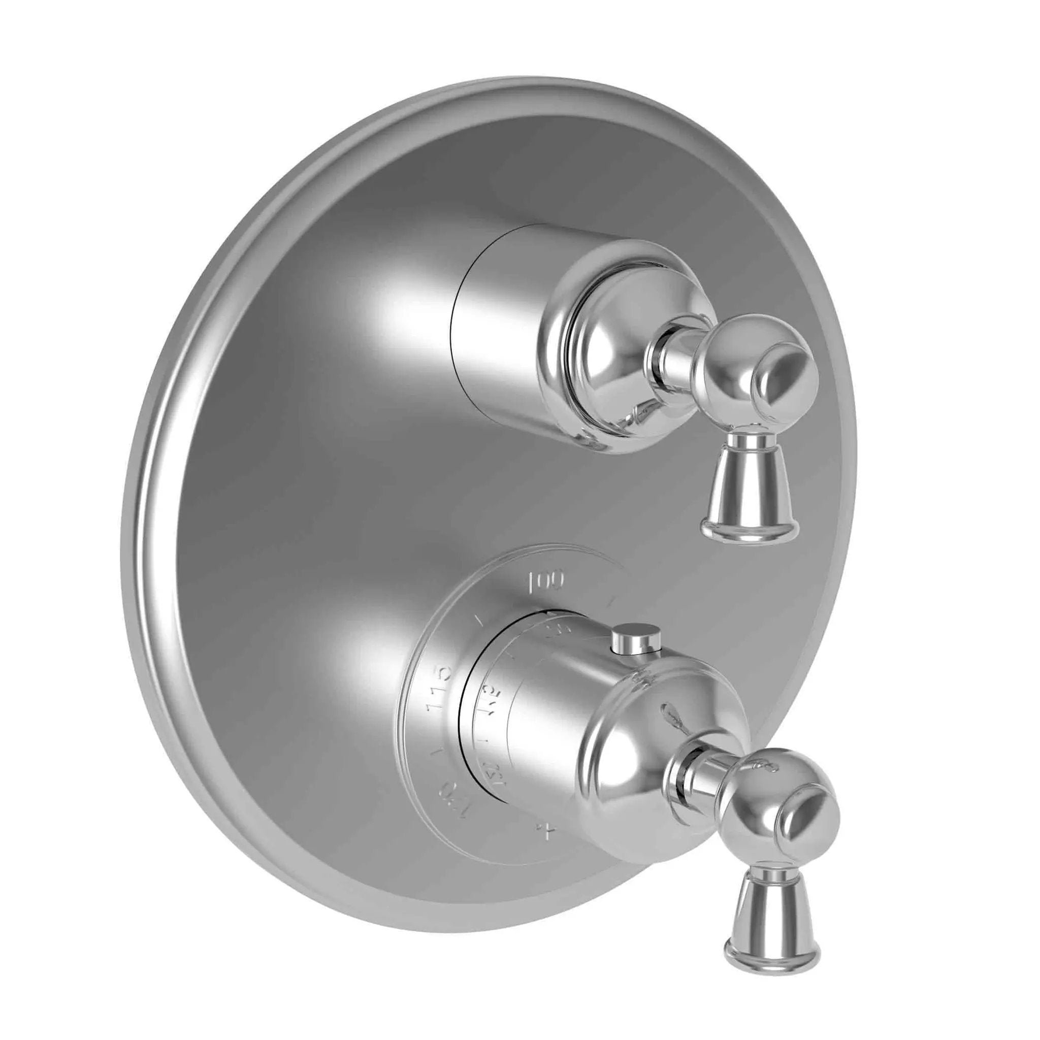 polished chrome thermostatic trim plate