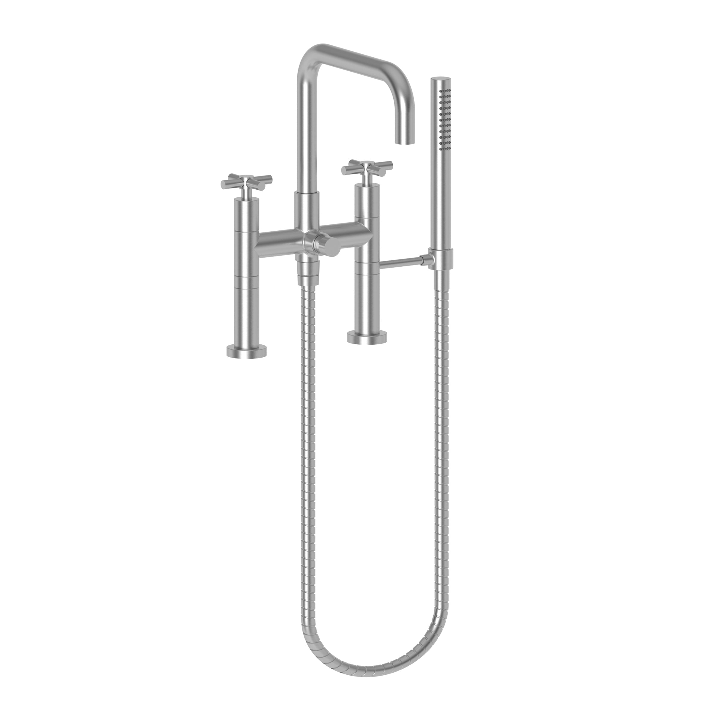 Newport Brass East Square Exposed Tub & Hand Shower Set - Deck Mount