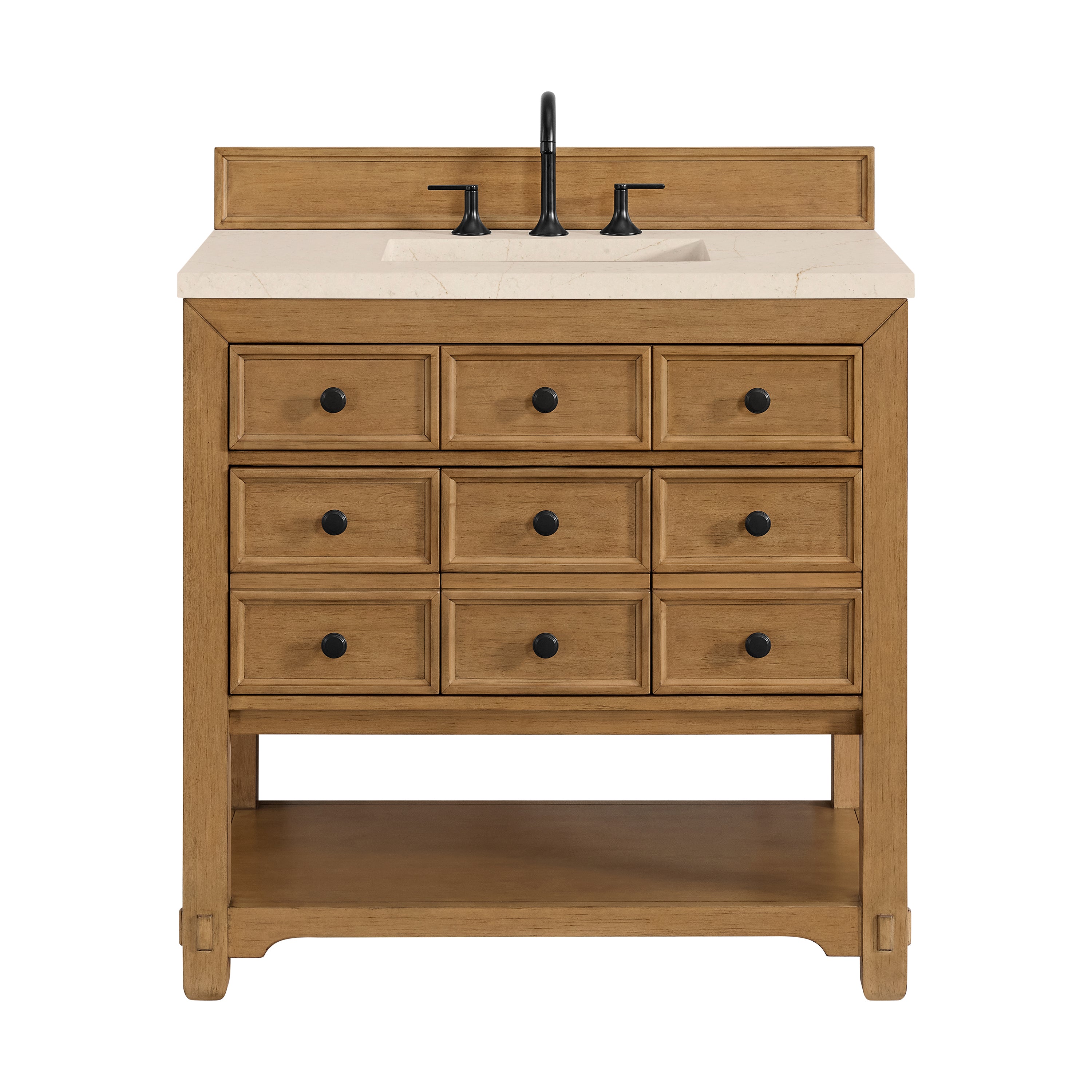 James Martin Vanities Malibu 36" Single Vanity - Amber Birch