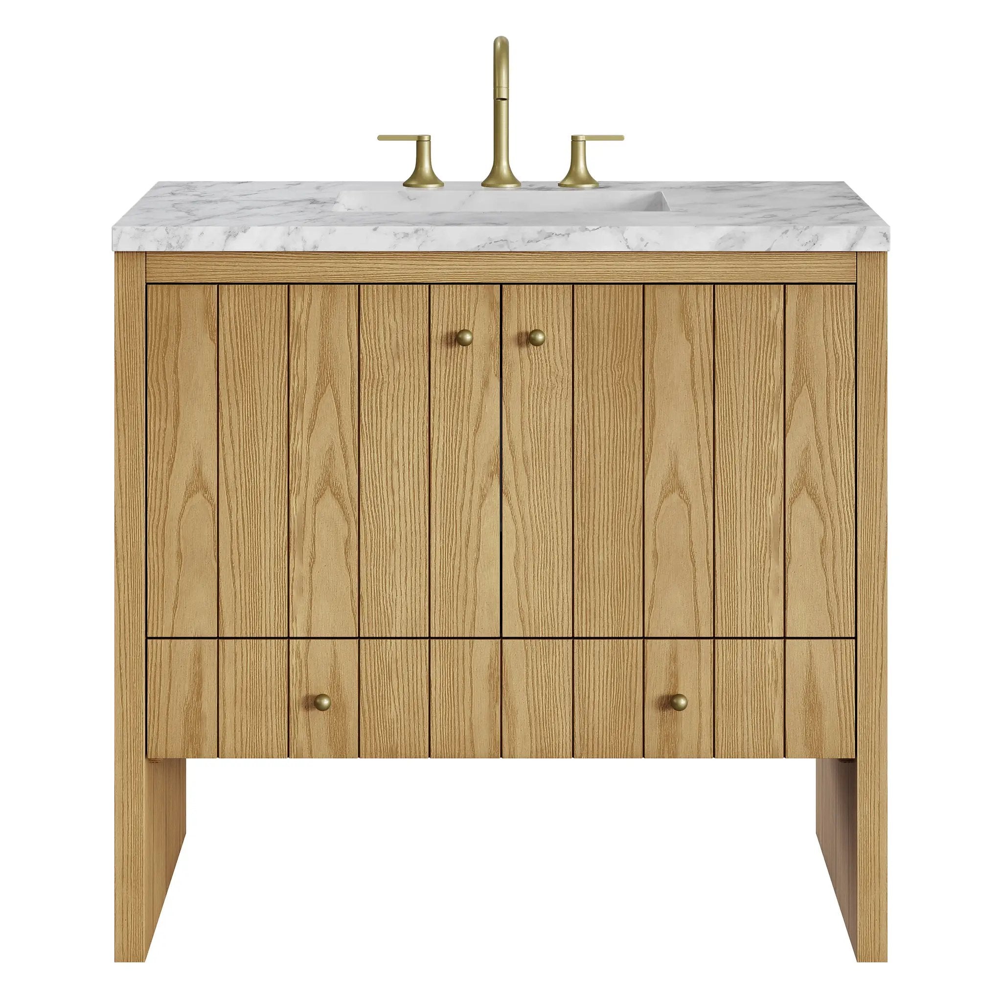 James Martin Hudson 36" Single Vanity Set - Light Natural Oak by James Martin Vanities
