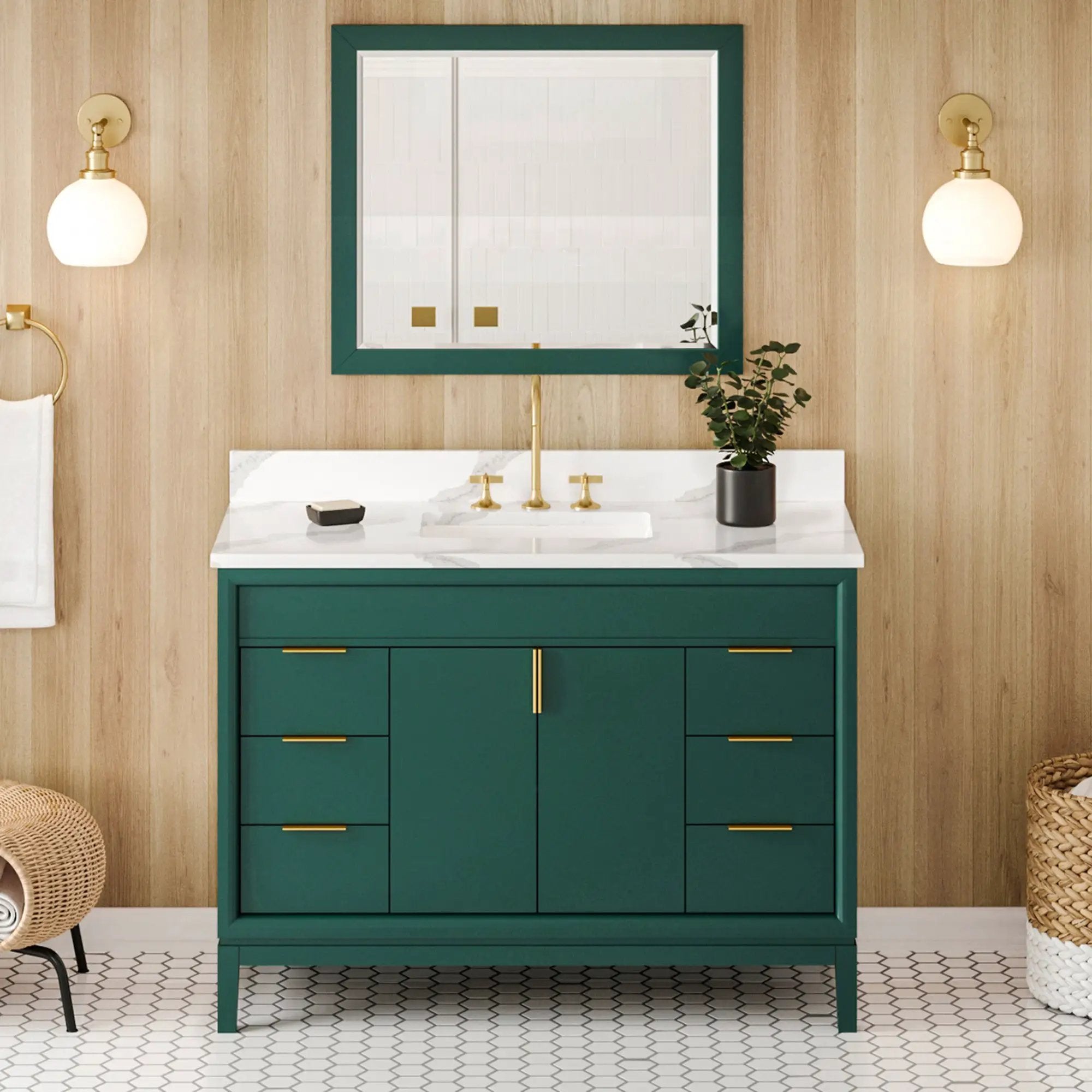 Jeffrey Alexander 48" Theodora Vanity Set by Jeffrey Alexander