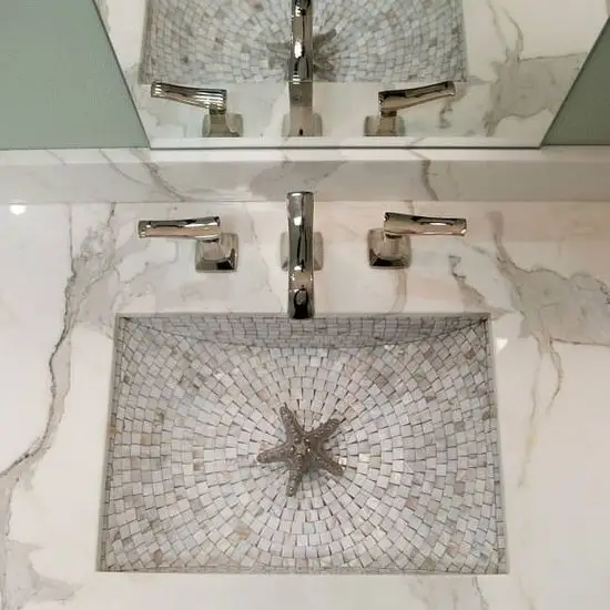 satin nickel sink