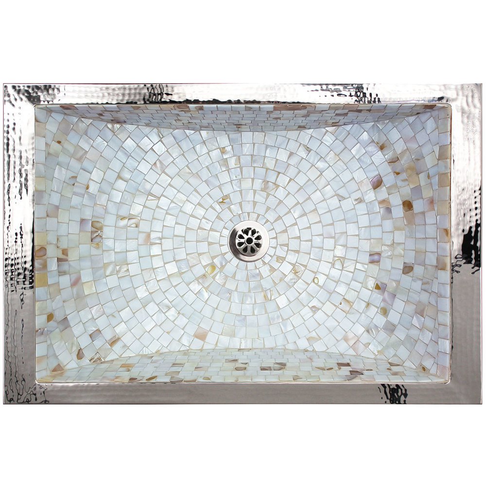 Linkasink Rectangular Crescent Mosaic Undermount or Drop-in Sink 21" by Linkasink