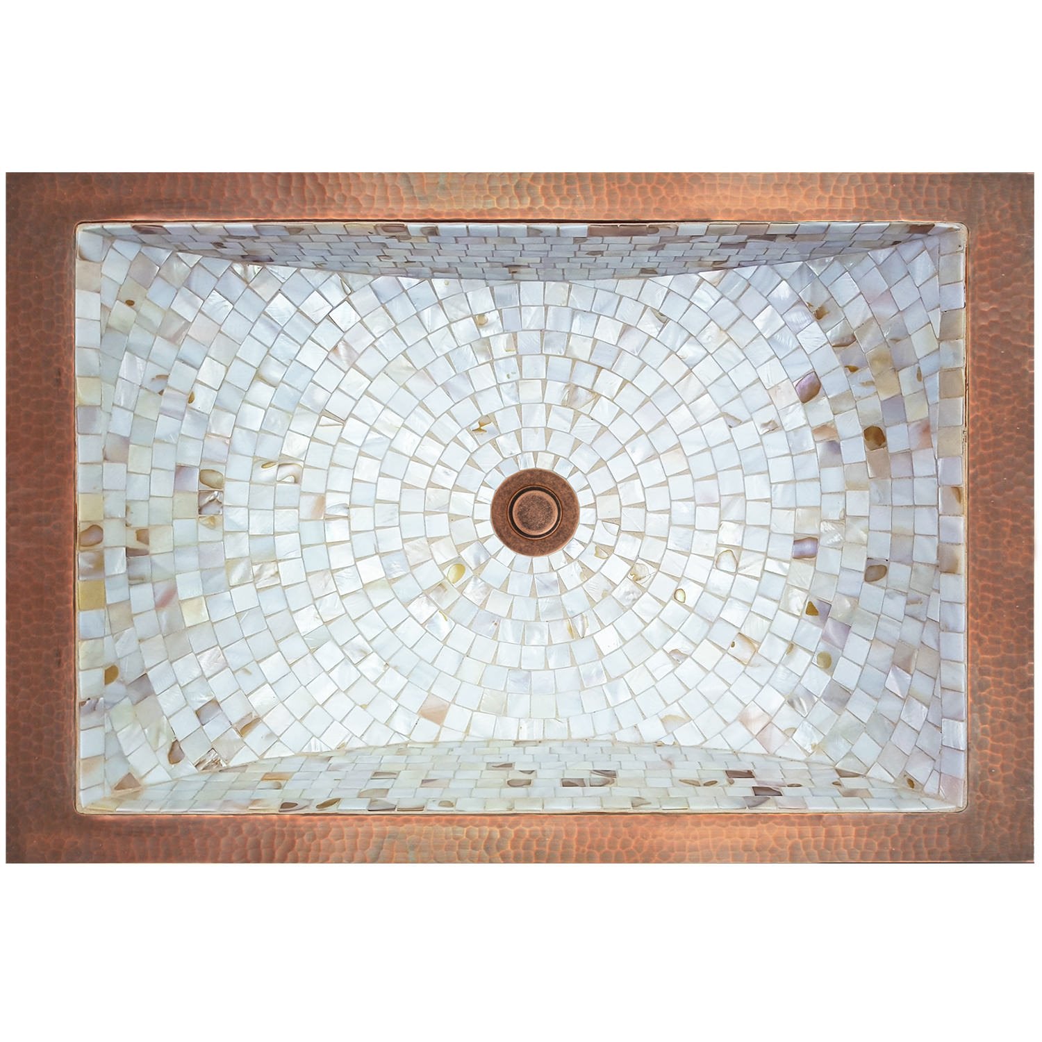 Linkasink Rectangular Crescent Mosaic Undermount or Drop-in Sink 21" by Linkasink