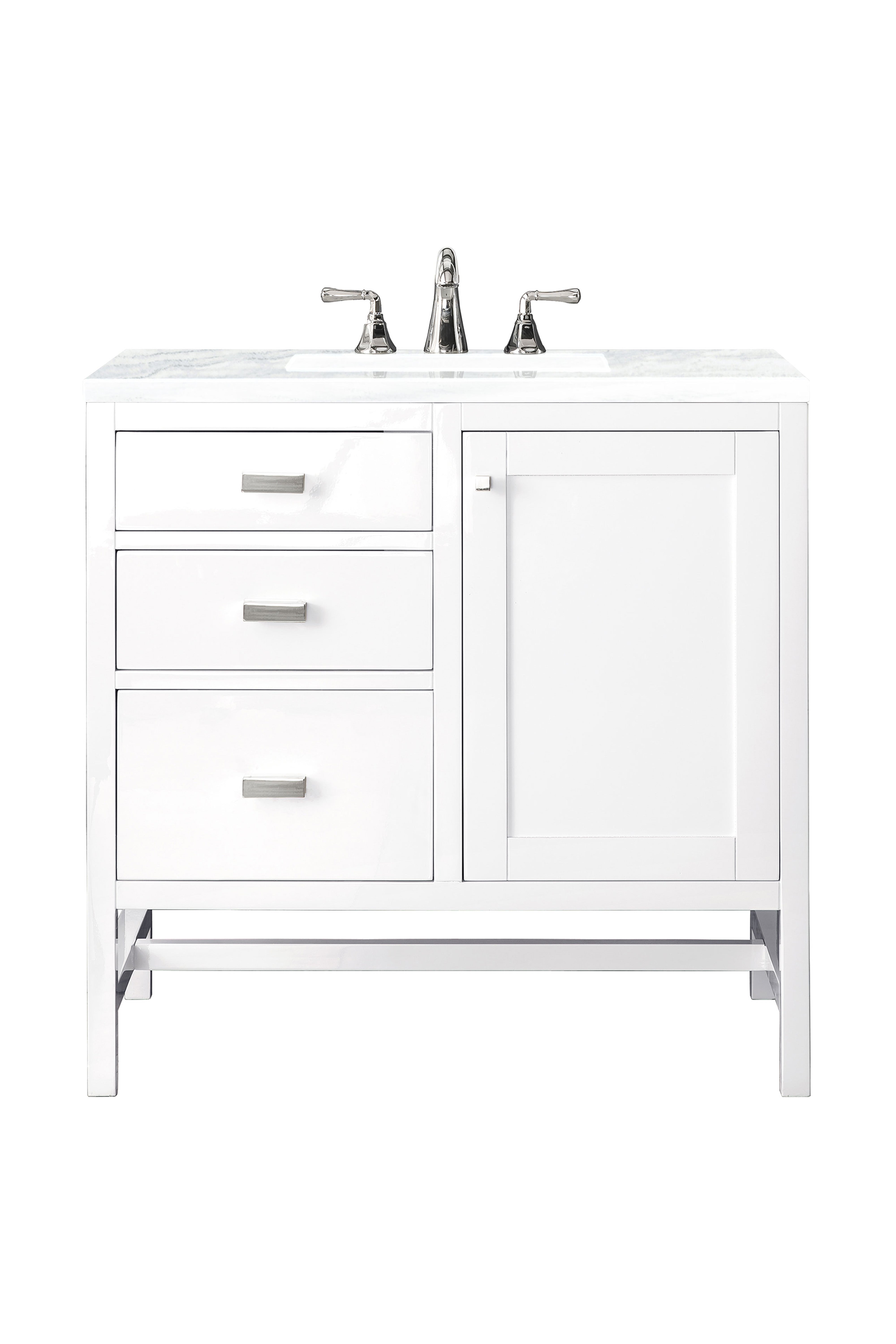 James Martin Vanities Addison 36" Single Vanity - Glossy White