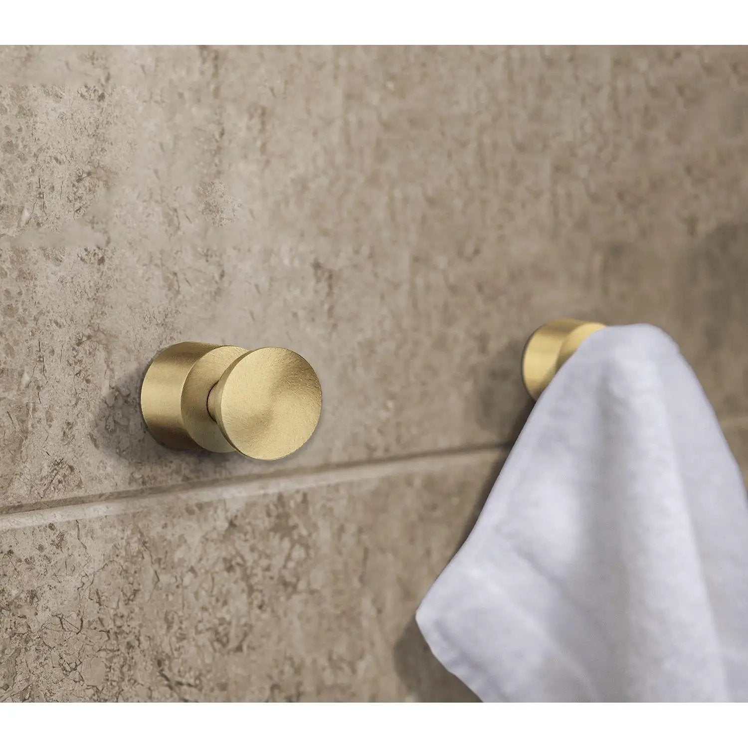 brushed brass towel hook