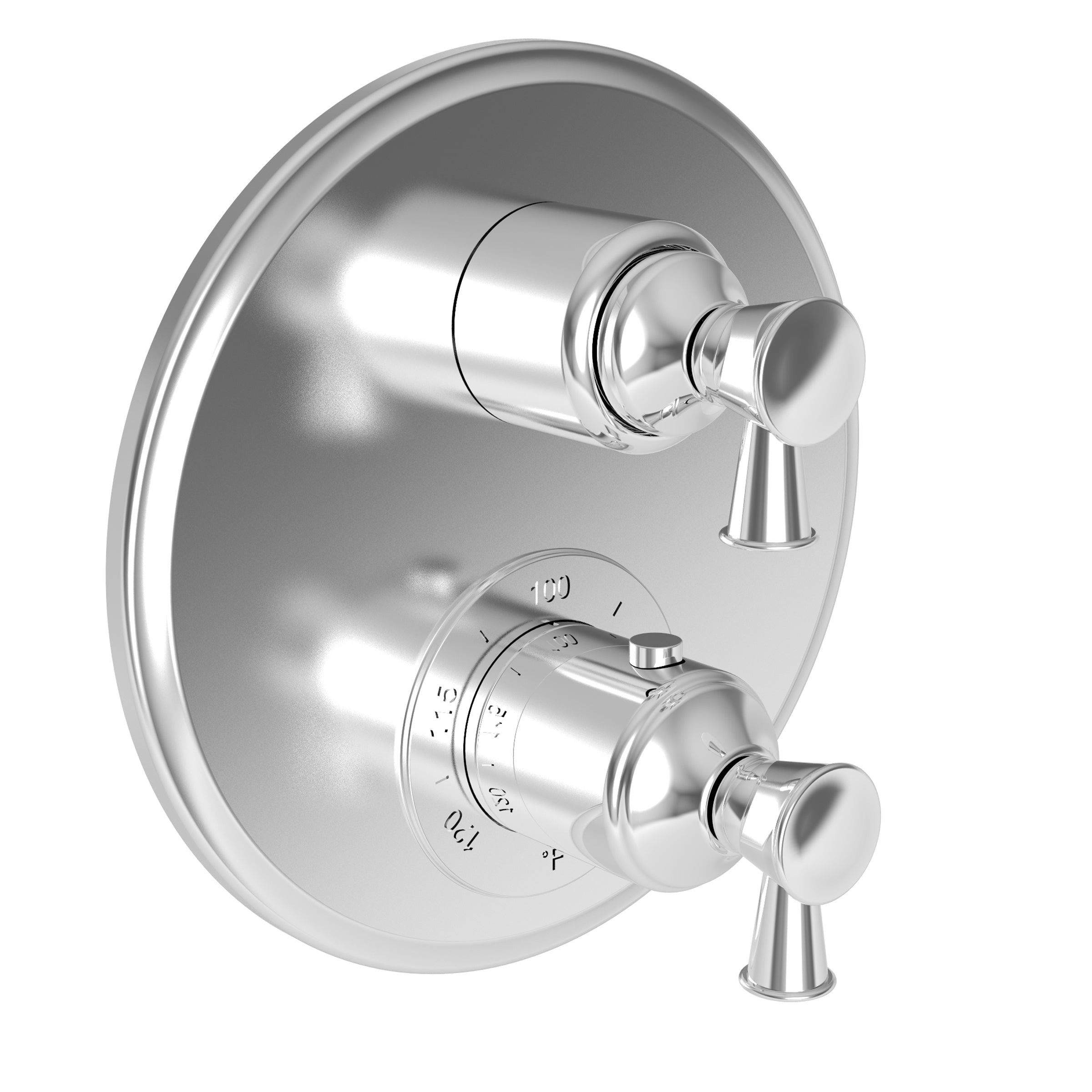 polished chrome thermostatic trim plate