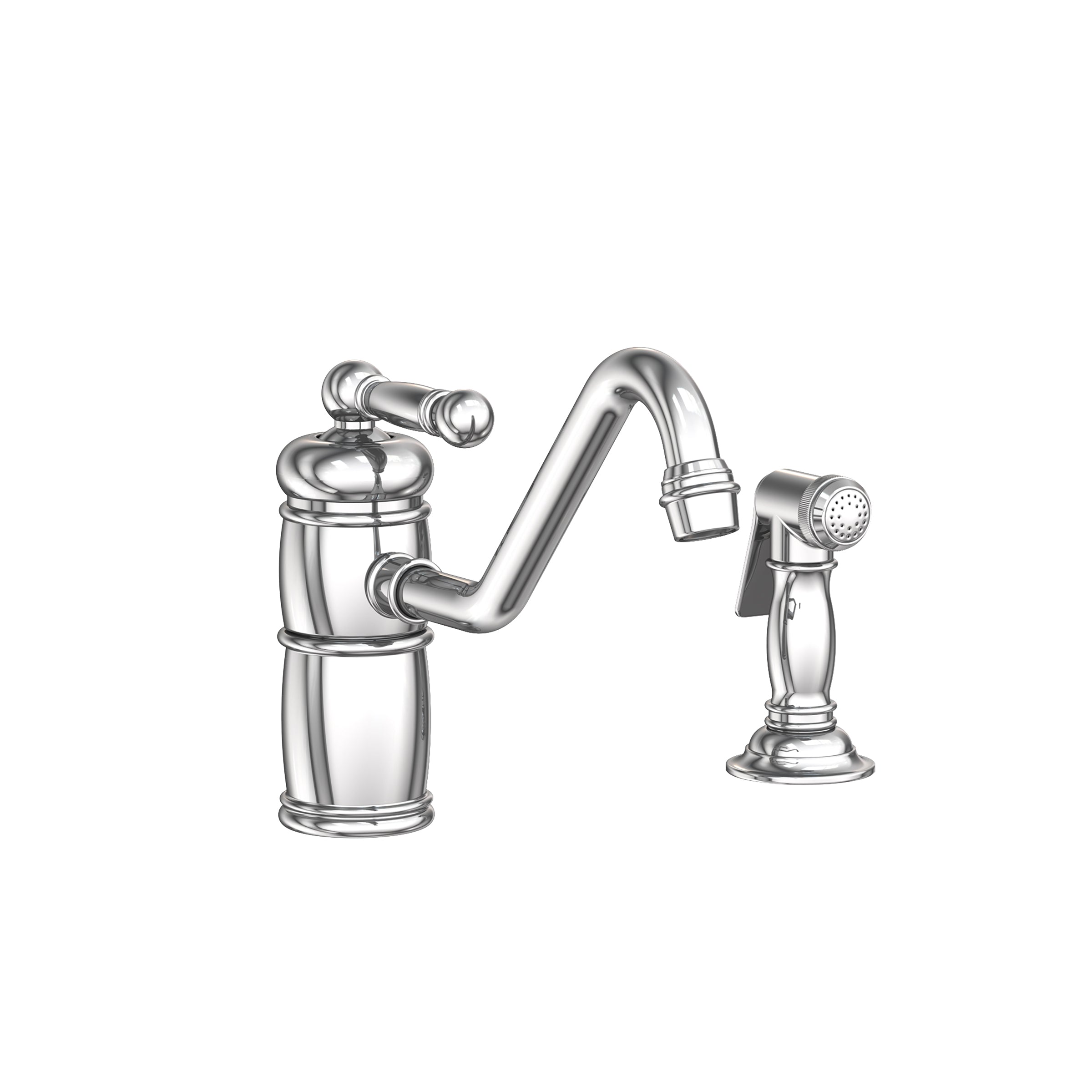 polished chrome kitchen faucet