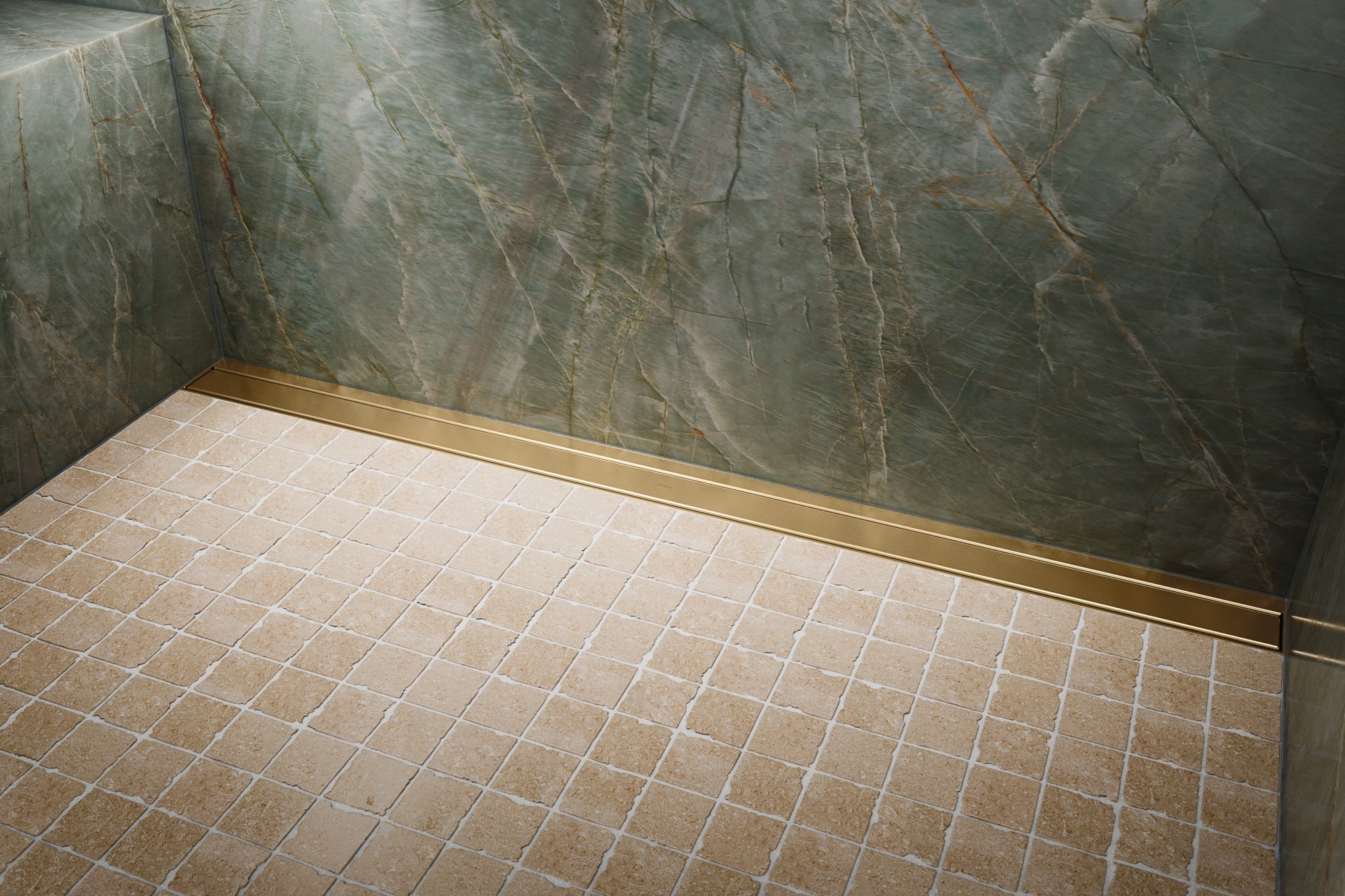 luxe gold shower drain