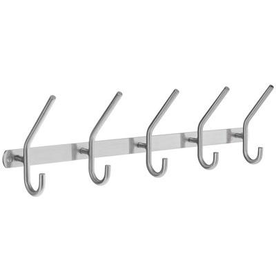 brushed stainless steel hat and coat rack