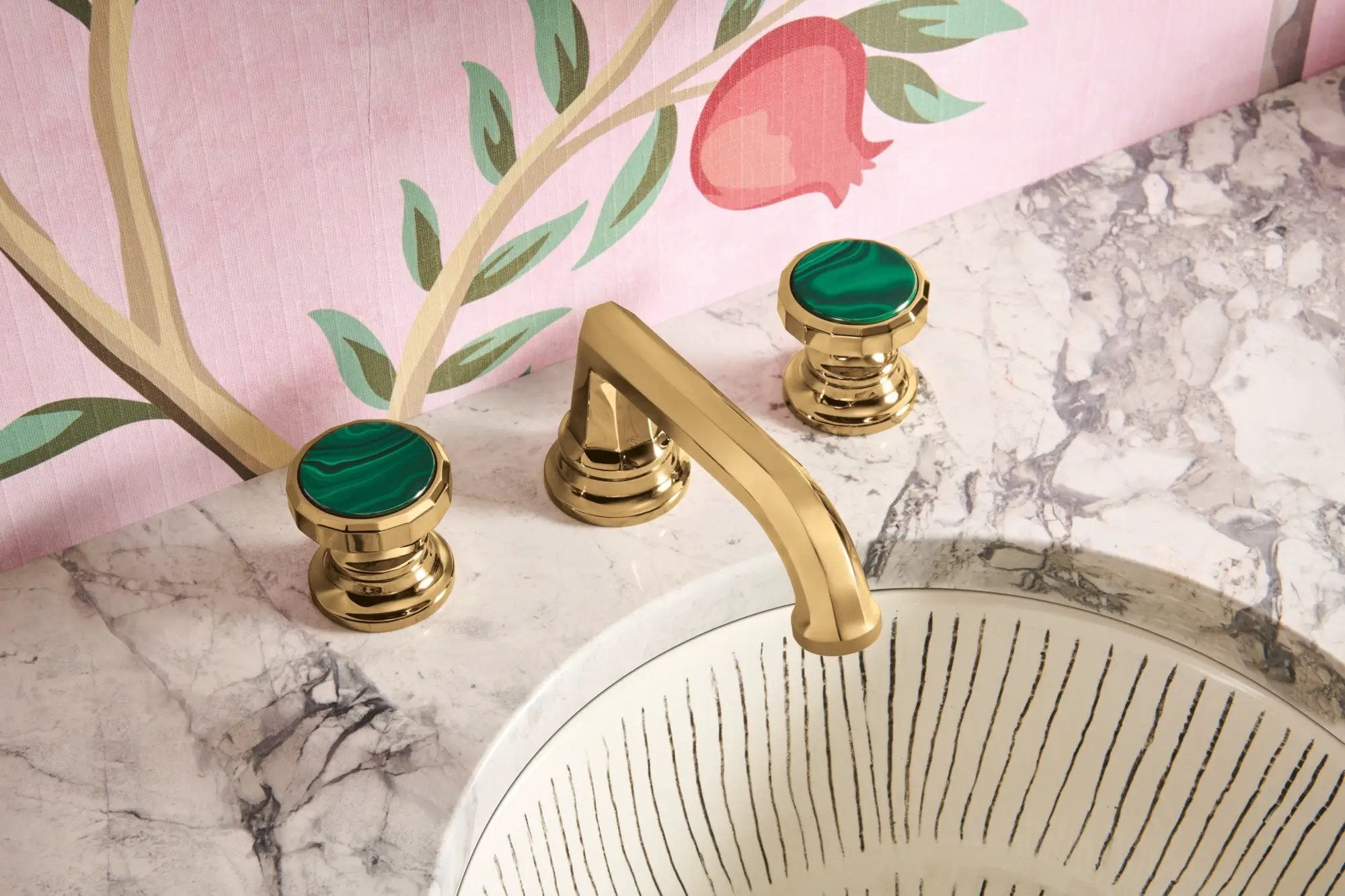 polished gold faucet