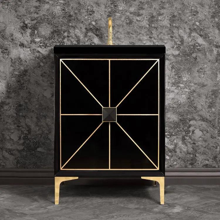 polished brass vanity
