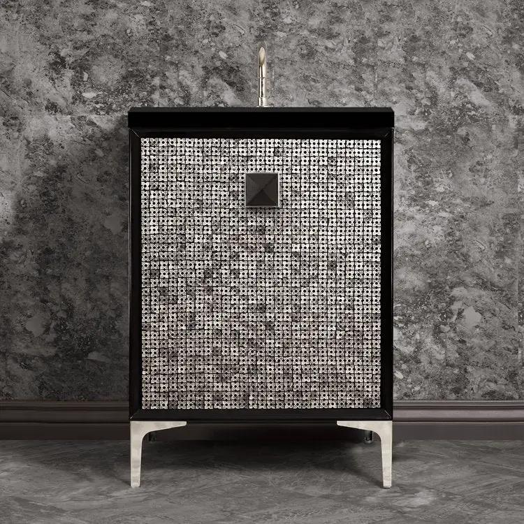 polished nickel vanity