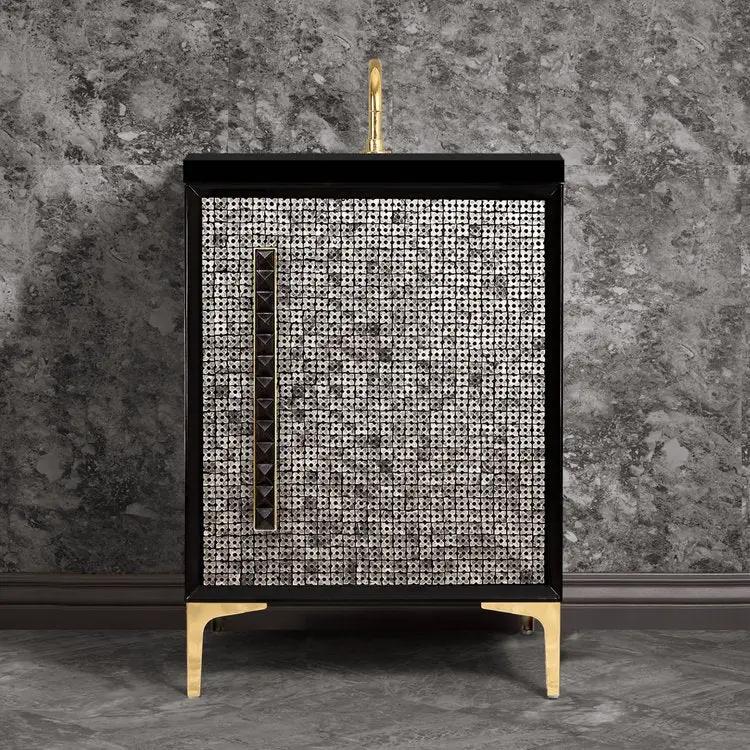 polished brass vanity