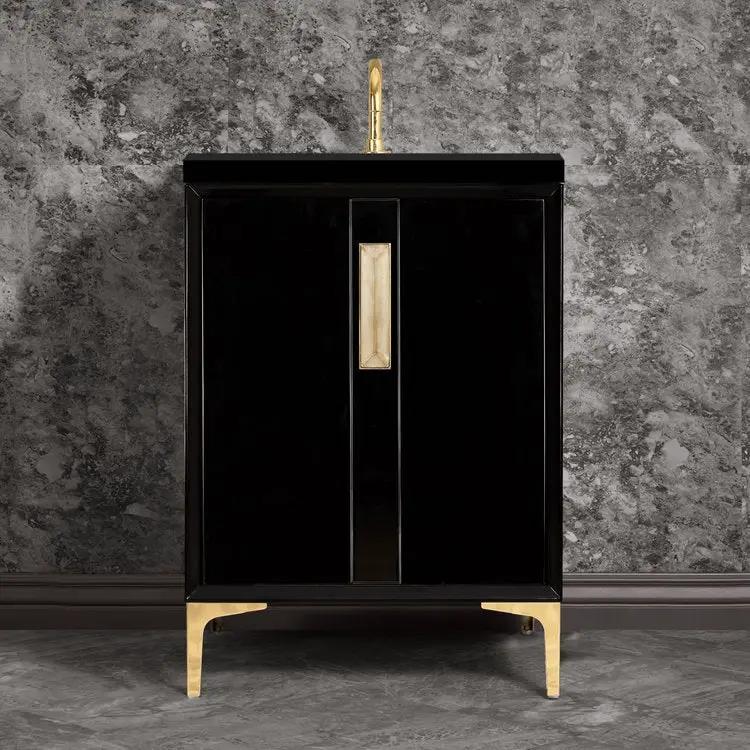 polished brass vanity