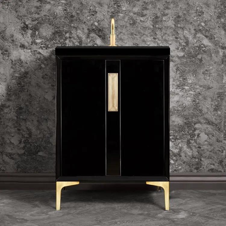 satin brass vanity