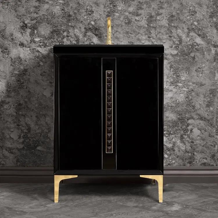 polished brass vanity