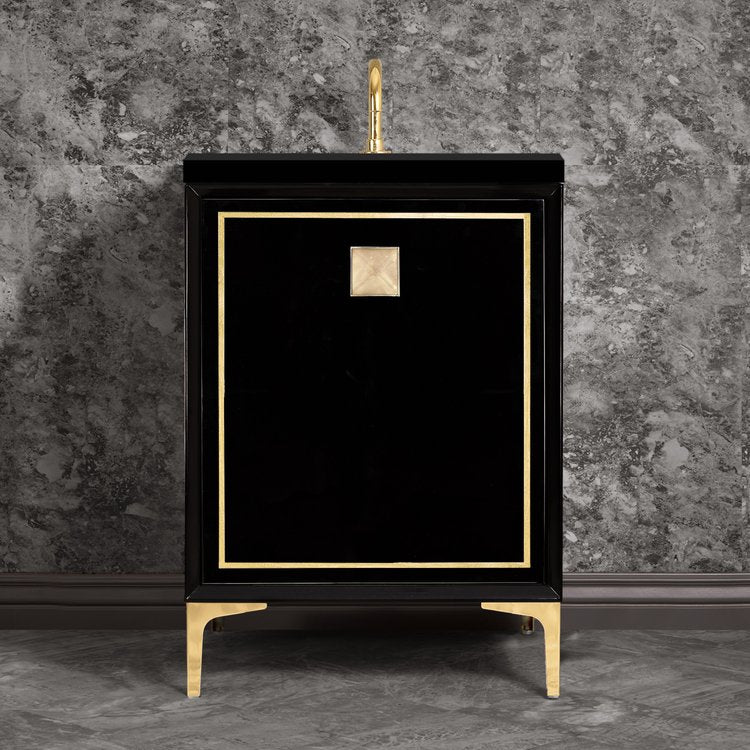 satin brass vanity
