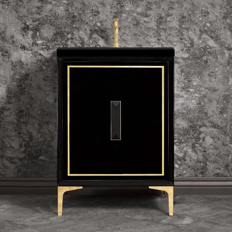 polished brass vanity