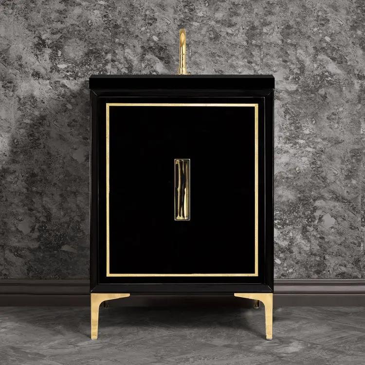 polished brass vanity
