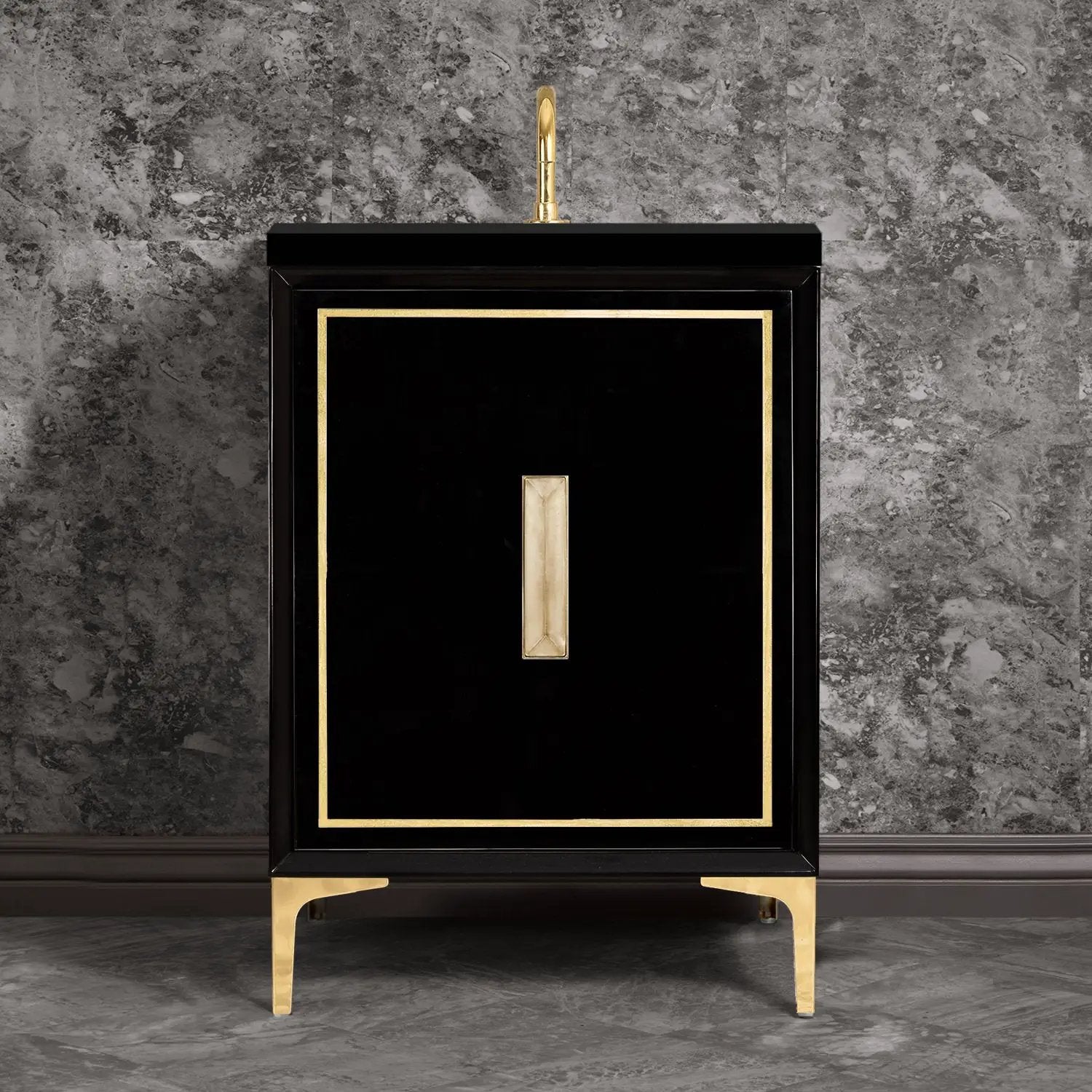 Linkasink Linea with 8" Artisan Glass Prism Hardware Vanity by Linkasink