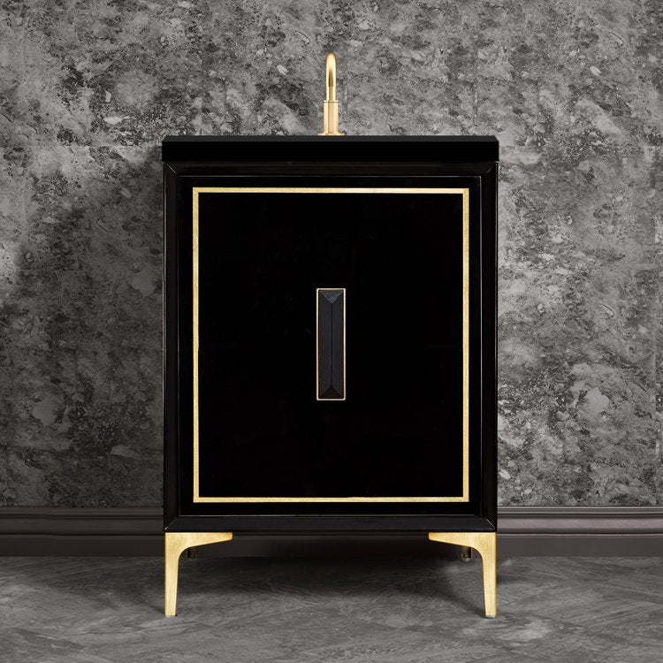satin brass vanity