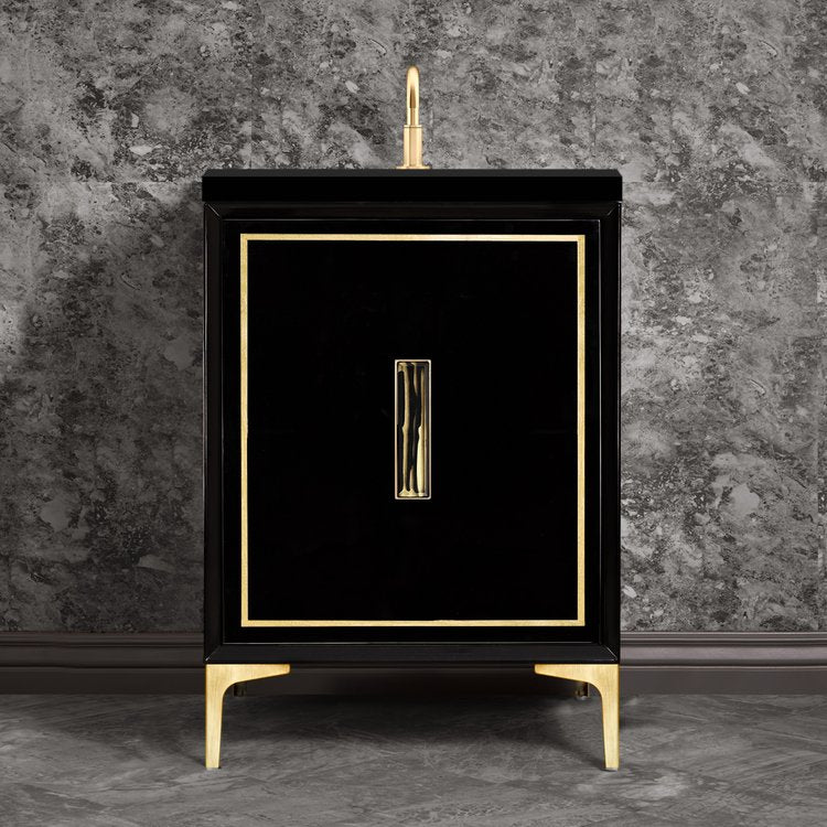 satin brass vanity