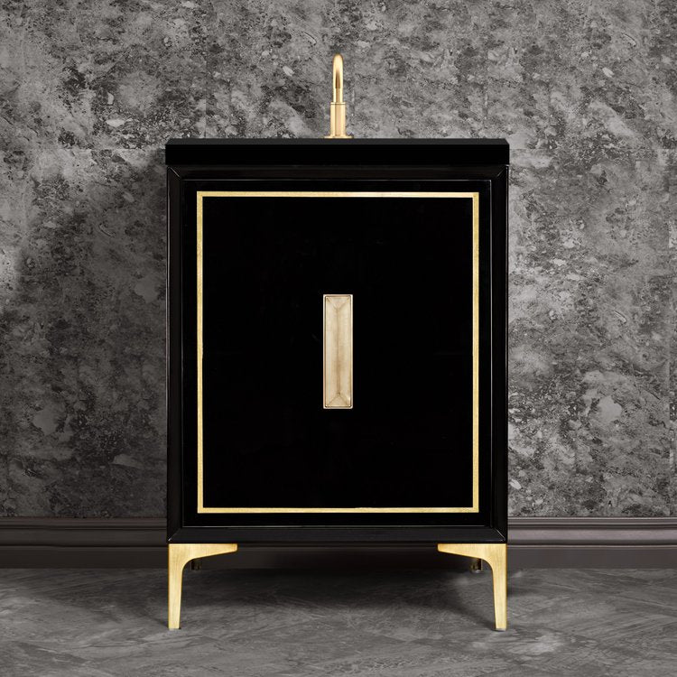 satin brass vanity