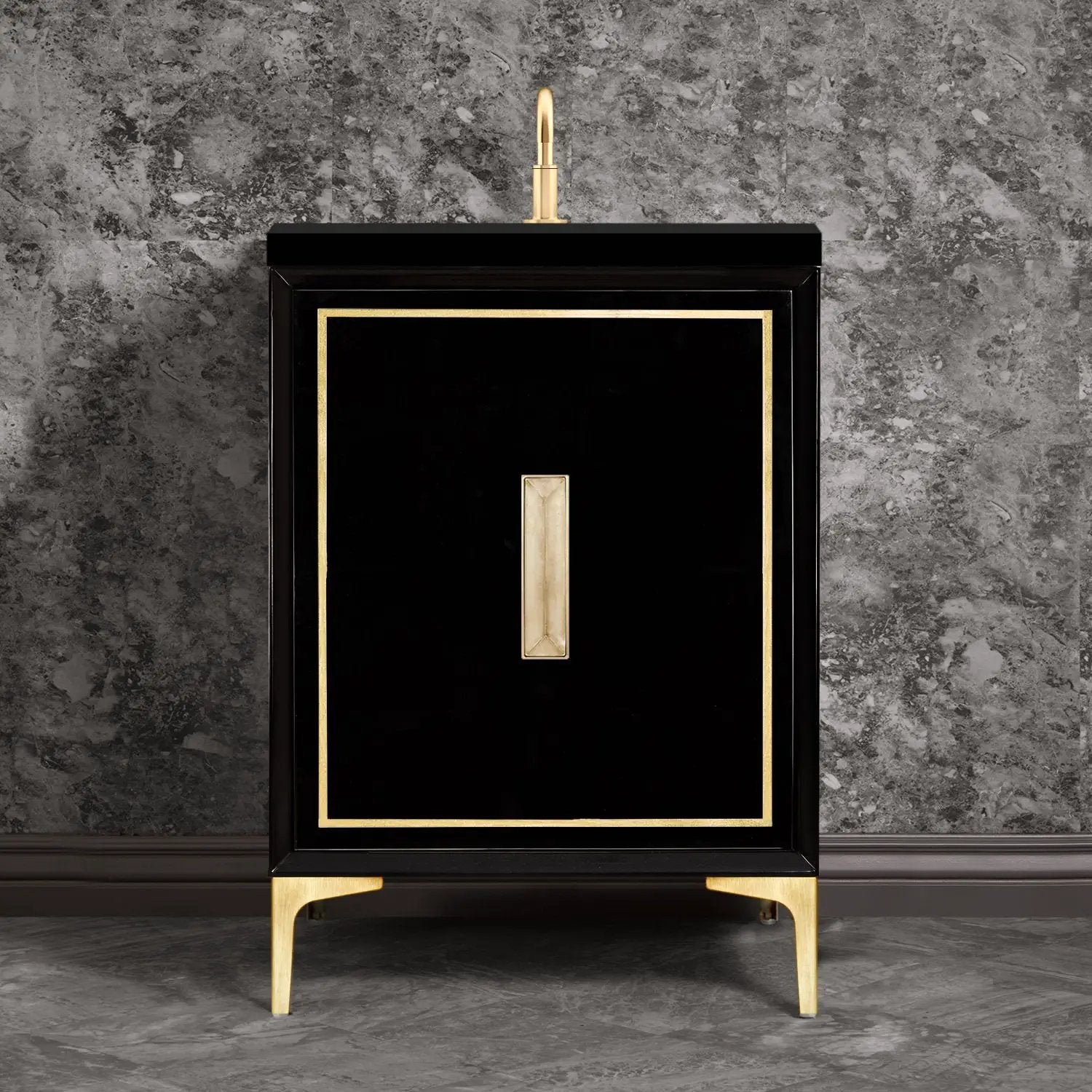 Linkasink Linea with 8" Artisan Glass Prism Hardware Vanity by Linkasink