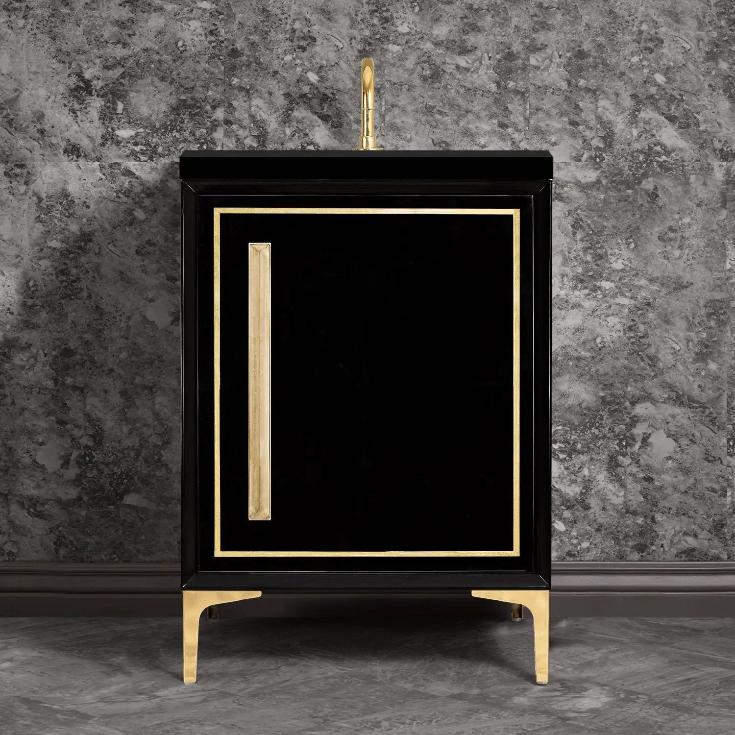 Linkasink Linea with 18" Artisan Glass Prism Hardware Vanity by Linkasink